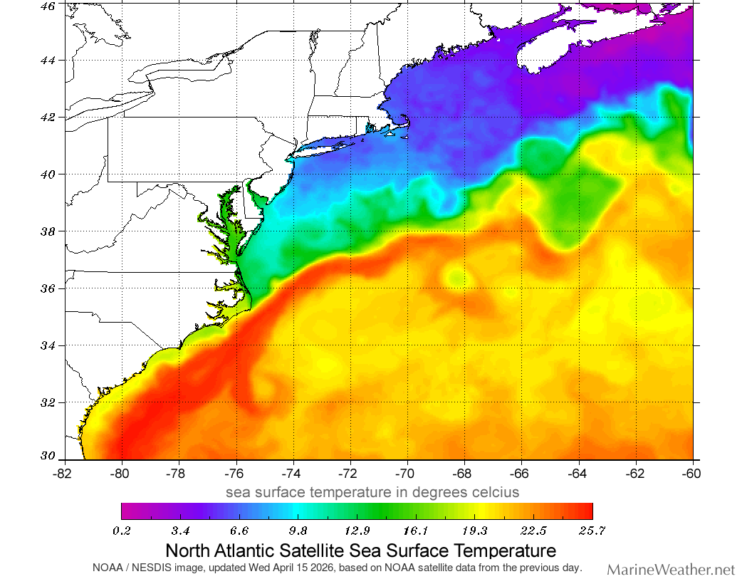sea temperatures north atlantic
