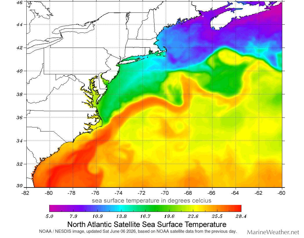 sea temperatures north atlantic