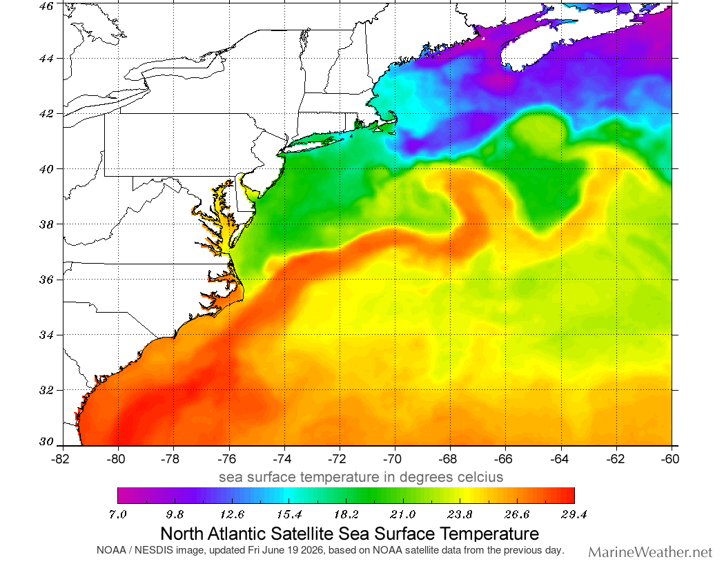 sea temperatures north atlantic
