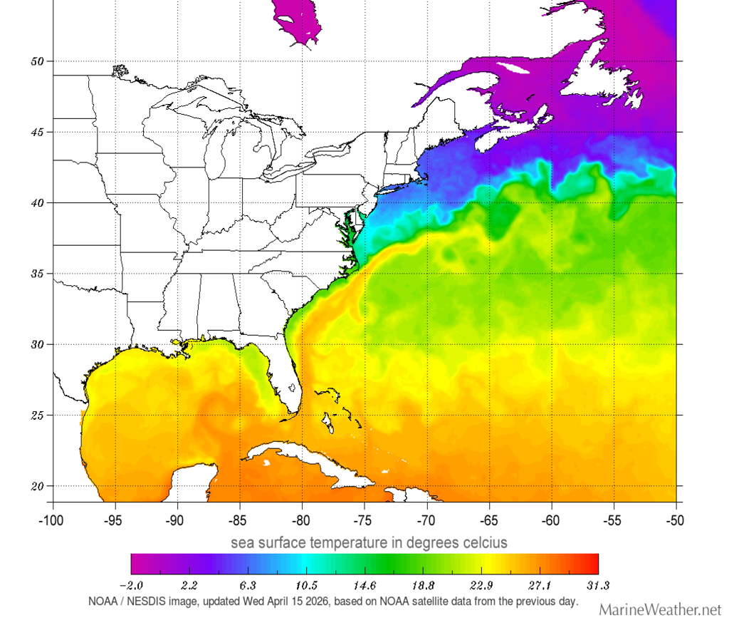 sea temperatures
