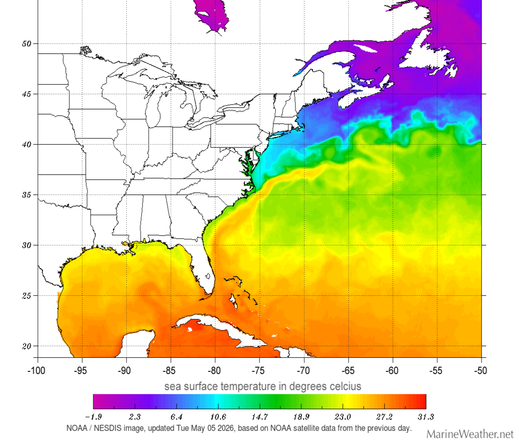 sea temperatures