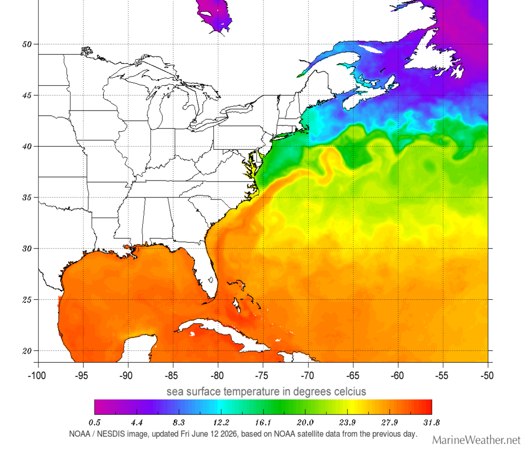 sea temperatures