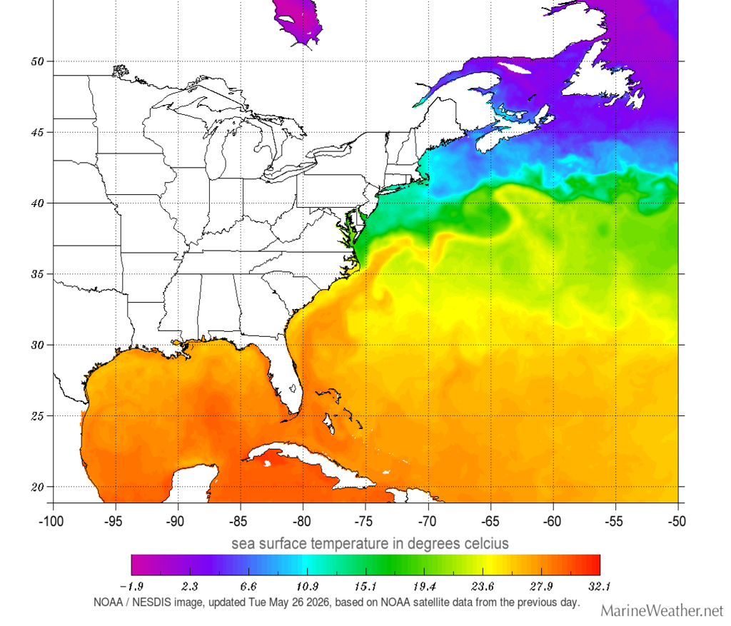 sea temperatures
