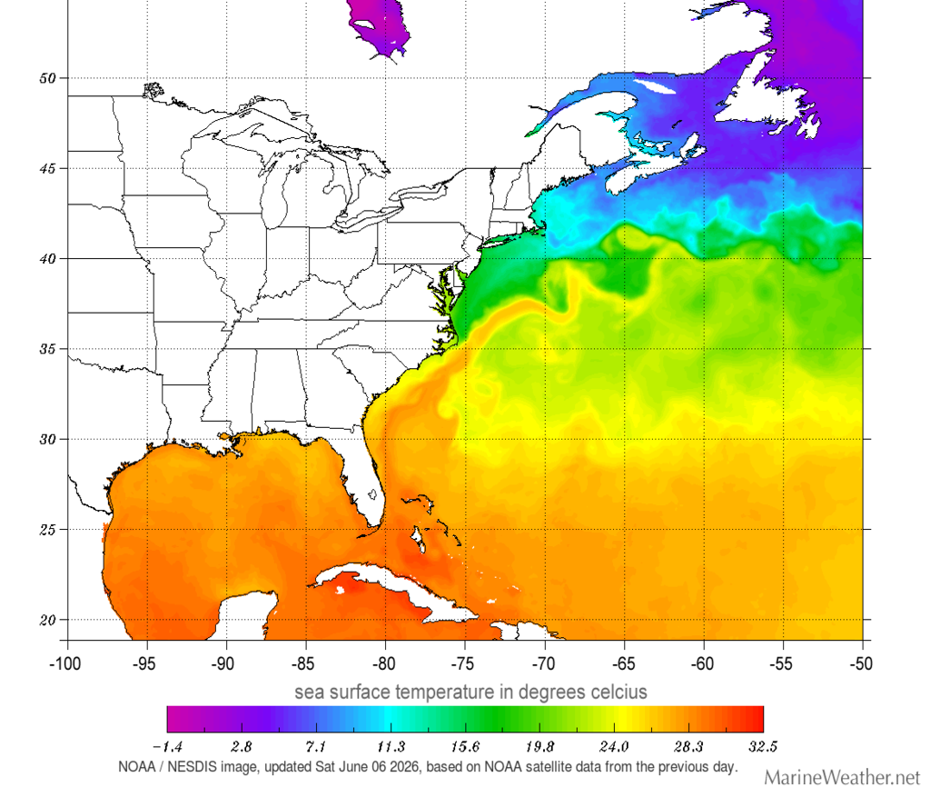 sea temperatures