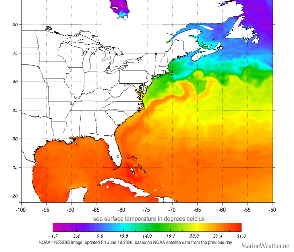 sea temperatures
